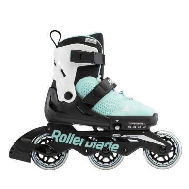 Rollerblade Inline Skates Microblade 3WD (Wheels: 80mm/82A, Bearings: SG3) aqua blue/white Kids